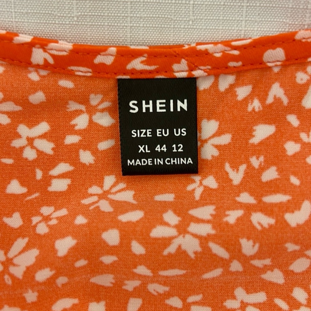 Orange Floral Dress - Picture 5 of 8
